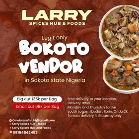 Bokoto is fried cow leg meat for human consumption