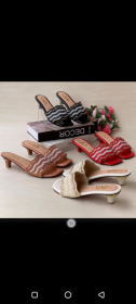 Jelly rubber slippers and leather slippers
