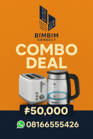 Maxi Electric Jug and Toaster machine combo deal.
