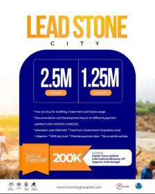 Lead stone city located at Kajola Town , behind International Brewery, off Sagamu Interchange.