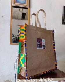 Kente jute bags party souvenir bags